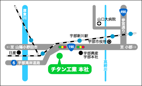 チタン工業 本社地図